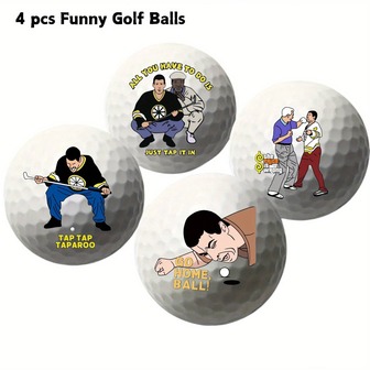 4 st roliga golfbollar för män vuxna humor trick nyhet golfare presentset för pappa pojkvän kollegor unika professionella träningsbollar för golfälskare perfekt fars dag julfödelsedagspresent