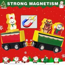 Advent Calendar 2025 - 24 Days Magnetic Wooden Animal Train Set Advent Calendar 2025, Countdown Calendar Gifts Montessori Train Stocking Stuffer Toddlers, And - 聖誕節 - 查看 4
