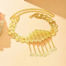 1pc Handmade Vintage Middle Eastern Palace Style Hollow Carved Coin Tassel Adjustable Waist Belt, Traditional Wedding Accessory To Add Ceremonial Elegance Valentine's Day Accessories