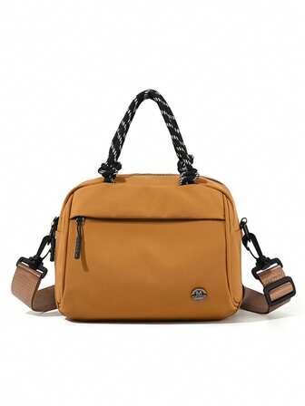 1個 メンズナイロンスリングバッグ ショルダーバッグ、調節可能なストラップ付きナイロン四角バッグ、パスポート、お金、IDカード、クレジットカード用の傷や摩耗に強いポーチ、通勤に最適な軽量バッグ、旦那さまへのプレゼントに