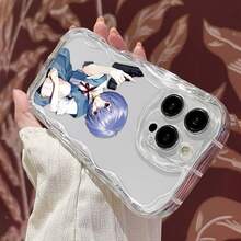 Funda para móvil con diseño de Rei Ayanami, compatible con teléfonos ,  17,  16 Pro Max,  15 Pro Max,  13 y  12. Fabricada en TPU para una protección eficaz contra golpes y caídas. Un regalo ideal para familiares, amigos, seres queridos, parejas y para Navidad. - transparente - Ver 6