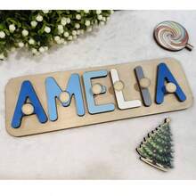 Personalized OLIVIA Name Plate, Exclusive Home Decor, Housewarming & Wedding Gift, Thoughtful Recommendation, Warm Anniversary Present, Home Furnishing Essential - Blue and White - View 9
