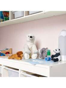 IKEA 1 supermiękka i słodka, biała poduszka-pluszak polarny, SNUTTIG, świąteczna pluszowa zabawka, dekoracja domu, świąteczna lalka, urocza ozdoba pokoju, przedmiot do spania, prezent świąteczny dla dziewczyny, rodziny i przyjaciół, prezent urodzinowy, 29 cm długości, kolor biały. - Biały - Zobacz 4