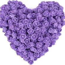 150PCS Heads Artificial Foam Flowers Bouquet MINI Teddy Bear Of Roses DIY Wreath Material Candy Box Accessories Home Wedding Decoration Bride Wrist Flower Chest Flower Headflower Material Valentine's Day New Year Decoration Birthday Party Cake Accessories - 150Pcs - View 23