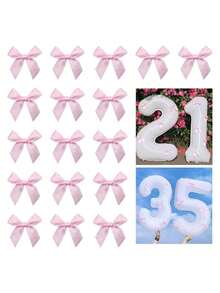 22pcs Red, Black, Red & White Bow, Flower Decorative Sewing Embellishments For Scrapbooking, Cards Making, Wedding, Birthday Party, Christmas Gifts, Women Fashion Headpiece, Elegant Party Supplies, Ribbon Bows, Decorative Bows - Large - View 2