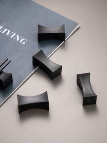 2pcs Black Plastic Chopstick Holder - Fashionable & Practical Cutlery Organizer, Suitable For Restaurants, Kitchens, Etc. - Multicolor - View 3