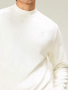 CAMEL CROWN Men's Long Sleeve T-Shirt, Warm Turtleneck Top For Autumn/Winter, Wool Blended Base Layer Long Sleeve Shirt - Warm White - View 3