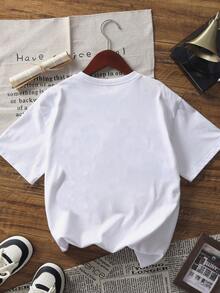3pcs/Set Tween Girls' Printed Short Sleeve T-Shirts, Suitable For Tween GirlsSummer Tops - Multicolor - View 8