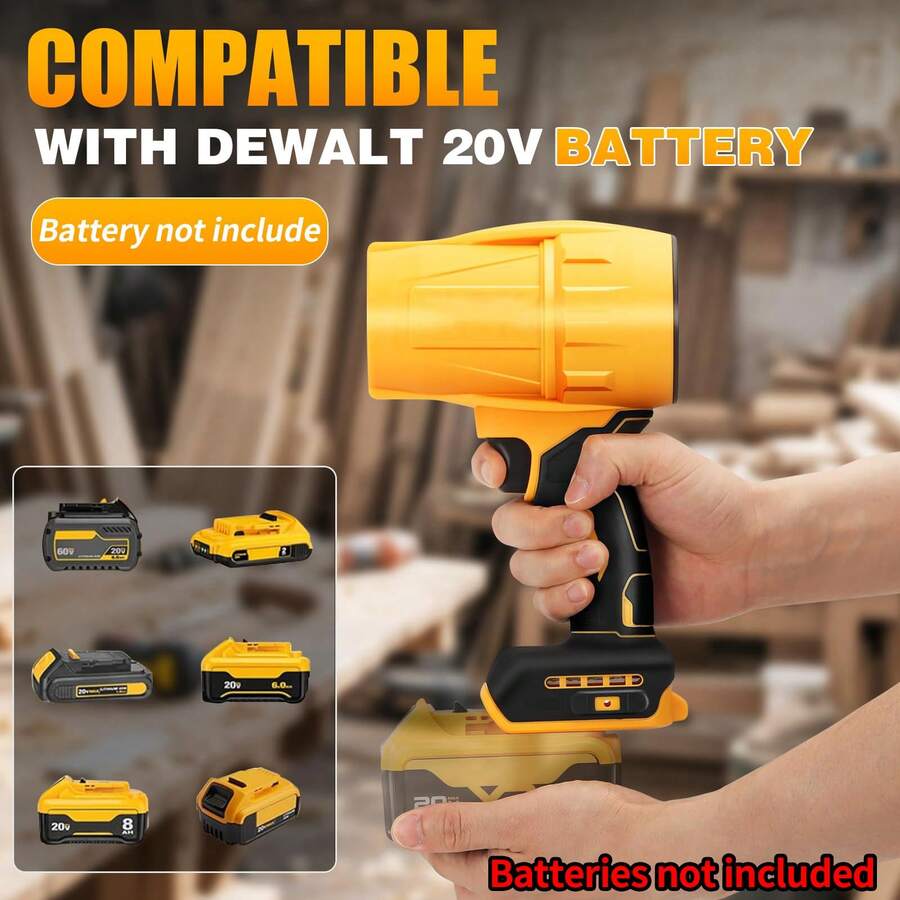 Brushless Cordless Leaf Blower Compatible For DeWalt 20V MAX Battery(Tool Only), 125MPH 430CFM Variable Speed Turbo Blower, Lightweight Handheld Blower For Lawn, Garage, Snow, Patioa - Màu vàng - Xem 1