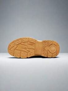 Botas de carga con estilo británico para hombre,Botas Altas de Hombre con Cordones,Botas para hombre de estilo de trabajo al aire libre de color sólido,Zapatillas deportivas para hombre transpirables y cómodas,zapatos de senderismo antideslizantes de suela gruesa, adecuados para practicar senderismo, deportes al aire ropa informal - Amarillo - Ver 5