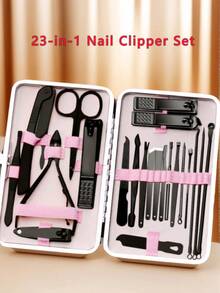 23pcs Professional Nail Clippers Kit For Both Fingernail And Toenail Trimming Needs Quality Nails At Home With Essential Tools Pedicure Care Manicure Set - Multicolor - View 11