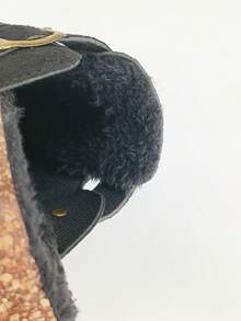 Nuevos zapatos de pareja unisex para invierno, pantuflas de felpa para hombre de otoño/invierno, pantuflas casuales para exteriores, pantuflas de felpa de moda unisex, chanclas para hombre y mujer, sandalias negras casuales para hombre y mujer, zapatos de casa, zapatos de playa, sandalias de plataforma para mujer, pantuflas de unicolor cómodas para hombre para usar en exteriores y oficina - Negro D - Ver 8