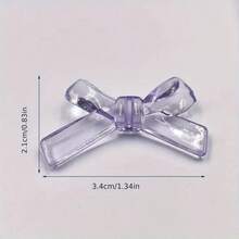 10/20/30/50Pcs Colorful Transparent Acrylic Bow Beads, Cute DIY Craft Phone Chain Necklace Beaded Decors Accessories, Jewelry Making Supplies