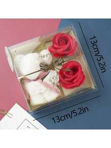 1 Pack, Towel Bear Soap Rose Gift Box, Valentine's Day, Birthday Gift, Anniversary Wedding Gift - Red Valentine's Day Gift Box - Best Gift For Women, Husband And Wife Thanksgiving And Christmas/New Year Gift - Multicolor - View 4