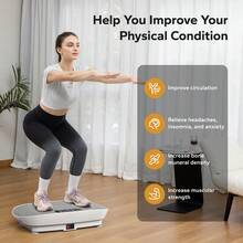MERACH Vibration Plate, Whole Body Workout Powerful Quiet Vibration Plate Exercise Machine For Weight Loss And Shaping, Auto Or Manual Speed Control, Built-In Bluetooth Speaker - UK Plug(220-240V) - View 7