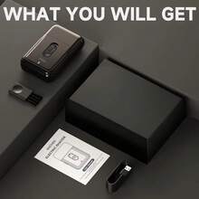 ENCHEN 便携式迷你胡须修剪器往复式剃须刀电动剃须刀男士礼品，居家或外出皆宜 MS 003