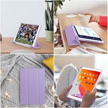 Case For IPad 9th Generation 2021/8th Gen 2020/7th Gen 2019 With Pencil Holder - Premium Shockproof Case With Soft TPU Back Cover & Auto Sleep/Wake For IPad 10.2 Inch, Lilac,Z-Lilac - Z-lilac - View 7