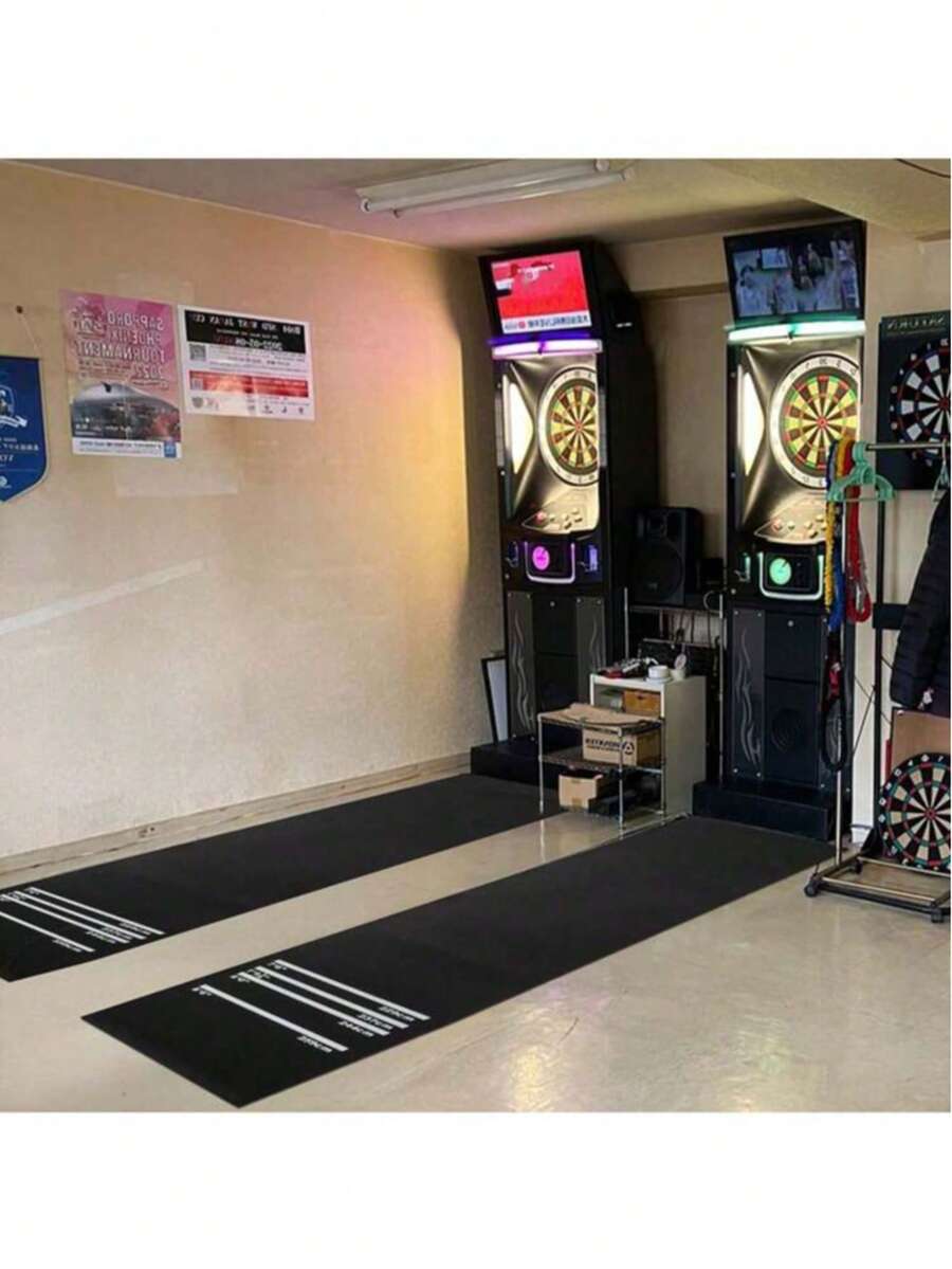 4-Distance Dart Board, 300x62cm Rubber Dart Target, Suitable For Bars And Clubs - Black - View 1