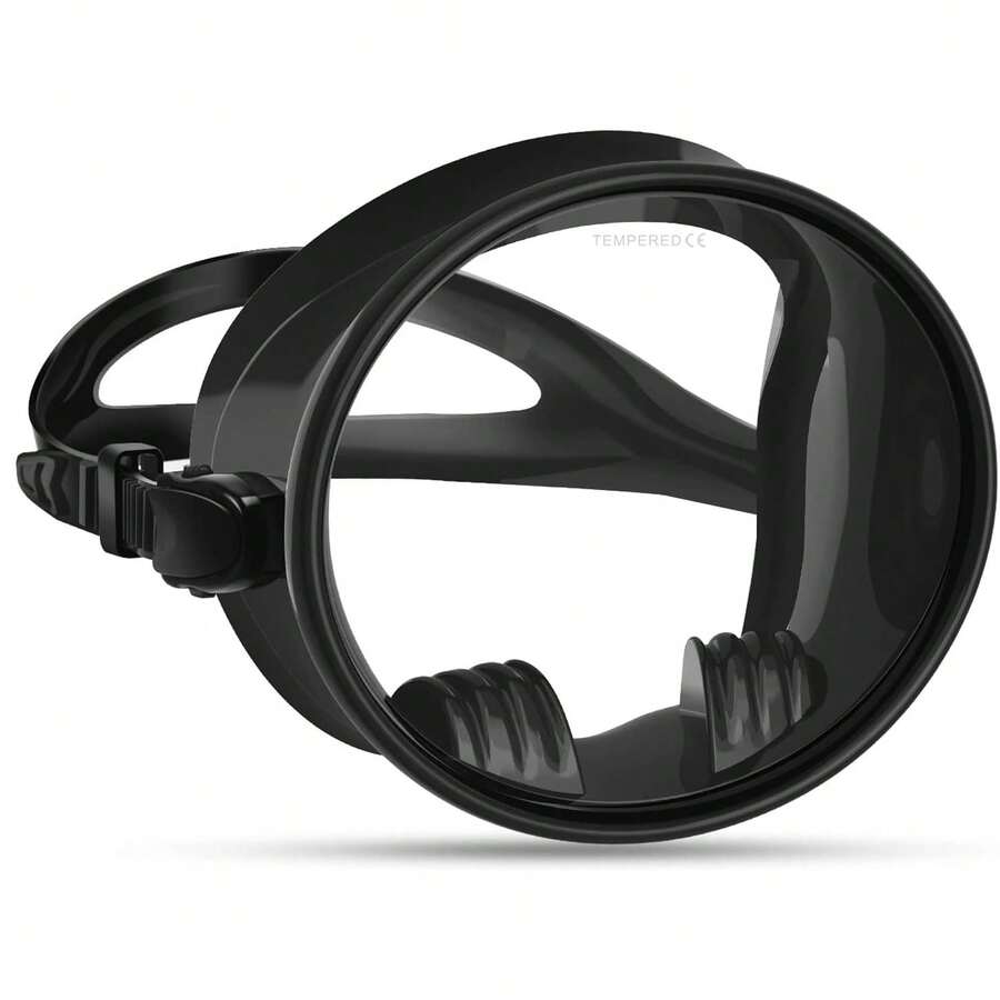 Wide View High Definition Diving Mask Tempered Glass Anti-Explosion Face Mask Silicone Fisherman Goggles Swimming Fishing Glasses - Multicolor - View 1