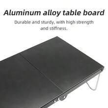 轻便铝合金折叠露营桌，紧凑型户外野餐桌，可折叠迷你咖啡桌，徒步钓鱼露营用品 - 彩色 - 查看 4