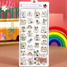 3D Cartoon Animal Embossed Stickers, Luminous Sticker Decals - Multicolor - View 11