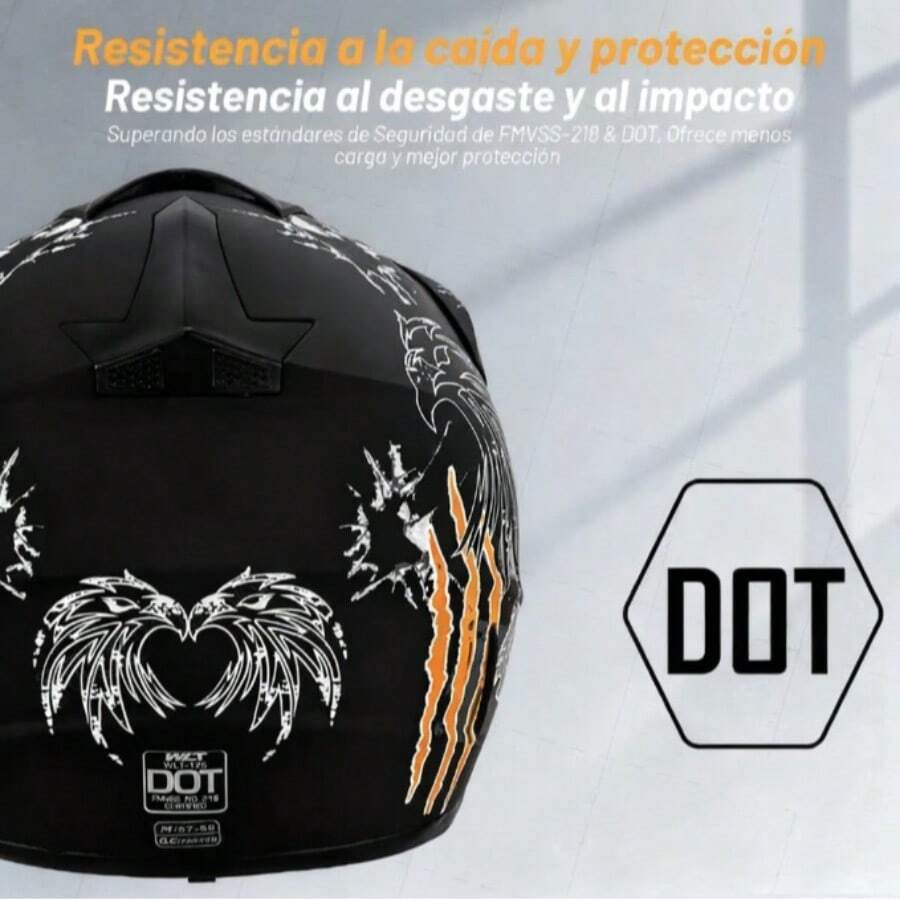 Casco Motocross Moto Dot Con Gafas Guantes Máscara - XXL - Ver 1