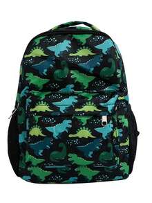 Mochila de campus con diseño de dinosaurio de dibujos animados, mochila linda y ligera con protección de columna, mochila para la temporada de regreso a clases, mochila para estudiantes - Multicolor - Ver 1