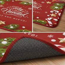 NIERBO Juego de 3 Fundas para Asiento de Inodoro y Alfombra de Navidad, Feliz Navidad, Feliz Ano Nuevo, Decoracion Navidena, Decoracion de, Decoracion del Hogar 50x80cm (Rojo-GK-12) - Rojo-TC-4 - Ver 7