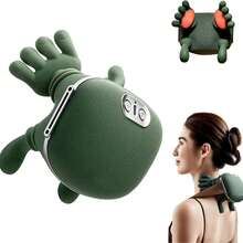 USB Charging Neck And Shoulder Heating Massager, Electric Massager, 6D Hand Simulated Shoulder, Neck, Back Massager, Neck Trapezius Massager, As Well As Deep Kneading And Massage For The Shoulders And Legs. Suitable Gifts For Elders, Men And Women - Green - View 1