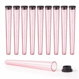 10 Pack Pink Pre-Roll Cone Holder Cases, Cigarette Case Fit King Size Cones, Waterproof, Portable, Suitable For Travelers
