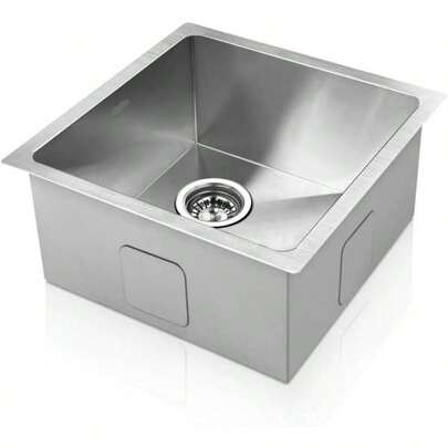 Kitchen Stainless Steel Sink 51 X 45Cm Rectangle Silver