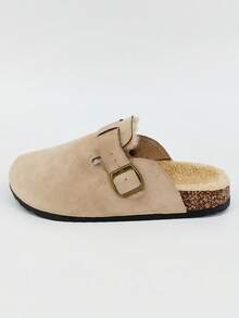 Nouvelles chaussures d'hiver unisexes pour couples, chaussures pour hommes et femmes, pantoufles en peluche pour hommes en automne/hiver, pantoufles décontractées pour l'extérieur, pantoufles en peluche unisexes, tongs pour hommes et femmes, sandales/pantoufles noires décontractées pour hommes et femmes, chaussons, chaussures de plage, sandales à semelle épaisse pour femmes, pantoufles pour hommes de couleur unie confortables pour le bureau et l'extérieur - Style abricot D - Voir 6