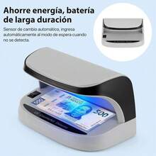 Detector de Billetes Falsos Mexicanos con Luz LED UV, Detector de Moneda Portátil para Dinero, Tarjetas de Crédito e Identificaciones - Blanco - Ver 3