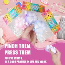 3.15in Big Squishy Cat Paw Squishy Toys,Cute Kawaii Fufu Squishies,Sticky Squeeze Fur Ball,Jelly Kitty Funny Fidget 36 Months +Toys Novelty Things Suitable For Adults Kids - Chân mèo tím - Xem 6