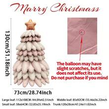 大型自立式气球、铝箔充气圣诞树、哑光铝箔圣诞花环气球、可拆卸圣诞树气球、新年及冬季圣诞夜派对装饰、摄影道具。适用于室内外装饰、精美圣诞派对装饰摄影道具、居家节日聚会装饰、新年派对。 - 彩色 - 查看 14