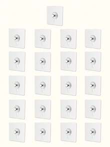 1/5/10/15/20/21/30pcs Self-Adhesive Wall Hooks, No Nail Wall Hanger, Thumb Tack Hooks, No Drill Picture Frames, For Home Use, Indoor Decoration