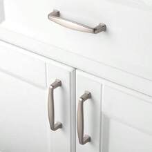 KOOFIZO - Paquete de 10 tiradores de gabinete de cocina de níquel cepillado de 3-3/4 pulgadas manijas de gabinete de plata satinada herrajes para gabinetes de cocina cajones 1817 clóset recámara - cepilladonquel - Ver 3