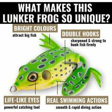 Lunkerhunt Serie Rana Lunker, 6.3 cm, señuelo de Pesca Estilo té Verde - Corvina - Ver 4