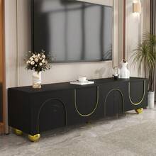 Television Stands & Entertainment Centers - Black + Particle Board + 50-59 Inches-1 - View 3