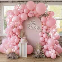 100 Peças Balões Rosa Pastel, Amarelo, Roxo, Azul, Branco, Balões Transparentes, Guirlanda Floral, Kit de Arco, Para Menino Bebê, Menina Bebê, Crianças, Aniversário de Damas, Chá de Bebê, Casamento, Revelação de Gênero, Decoração de Festa de Aniversário - Multicolorido - Visão 8