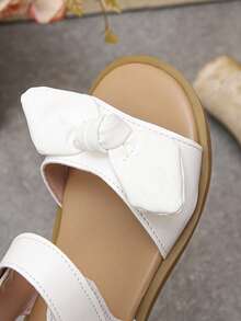 Fashionable Children Sweet Bow Comfortable Flat Sandals, Suitable For Vacation - White - View 6