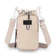 YOONI 1 件/2 件韩版时尚牛津布斜挎包，防水水壶/玻璃杯架，多层设计，可放置手机和硬币，适合健身房、徒步旅行、户外、女士单肩包 - 彩色 - 查看 16