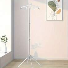 Aluminum Alloy Telescopic Clothes Hanger - Foldable Adjustable Height Drying And Ironing Rack, 360 ° Rotating Arm Design, Multi-Level Clothing Hanger, Space-Saving Durable Laundry Accessories (Black Gray), Modern And Elegant Material Handling, Sturdy Structure - xám - Xem 3