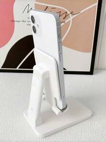 Adjustable & Foldable Ergonomic Polycarbonate Phone Stand, Suitable For Daily Office Use, Sturdy & Portable, Multi-Angle Viewing, Can Also Be Used As Pencil Case, Pencil Bag, Backpack, Back-To-School Essential,Stationery - Multicolor - View 8