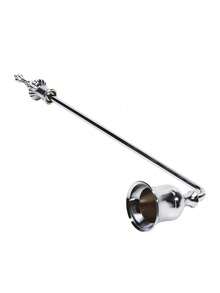 1个蜡烛熄灭器，蜡烛熄灭器，烛芯熄灭器，蜡烛配件，带长柄，可安全熄灭蜡烛火焰，钟形烛芯熄灭器，用于扑灭火焰，优雅的蜡烛配件