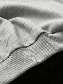 Tween Boy Thermal Lined Warm BRO Football Sweatshirt, Suitable Autumn/Winter Long Sleeve Top, Young Student Streetwear/Casual/Stylish/Daily/Sports/Fashion/School - Grey - View 10