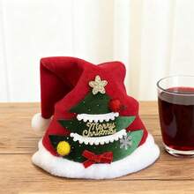 Family Santa Claus Hat, Adults Kids Christmas Cap For Christmas Party, Santa Cosplay Costume - Green Christmas Tree Hat - View 3