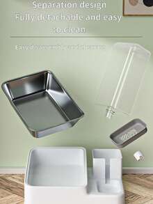 宠物喂食器、猫咪饮水器、不锈钢猫碗、狗碗、防震狗碗、宠物猫狗用品（普通款和不锈钢款） - 1公升 - 查看 8