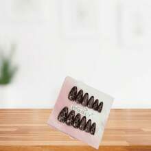 uñas postizas de presion - producto de alta durabilidad - Negro - Ver 4