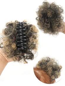 Synthetic Wigs African Curly Big Grab Clip Hair Bun Extension, Suitable For Women Curly, Very Suitable For Women's Daily Wear And Gatherings - Multicolor - View 9